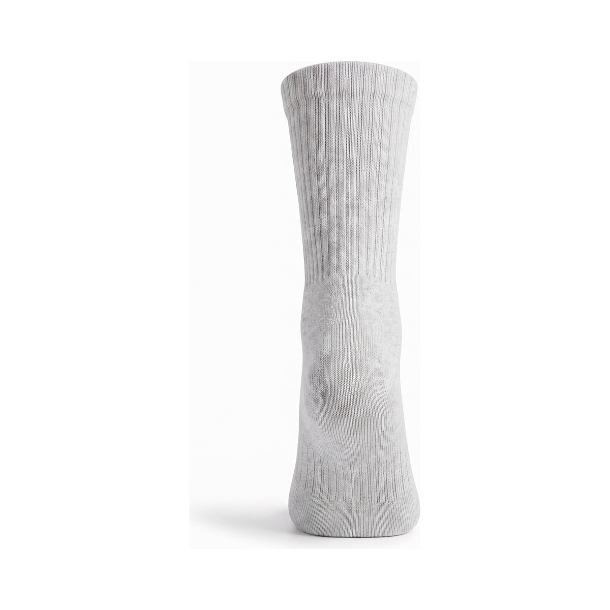 Denaro crew sock in heather grey, rear view on a white background